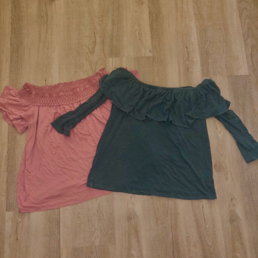 2 off the shoulder AE tops